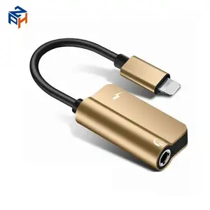 高品質2 in1オーディオアダプター照明充電USBから3.5mmジャックオーディオアダプター