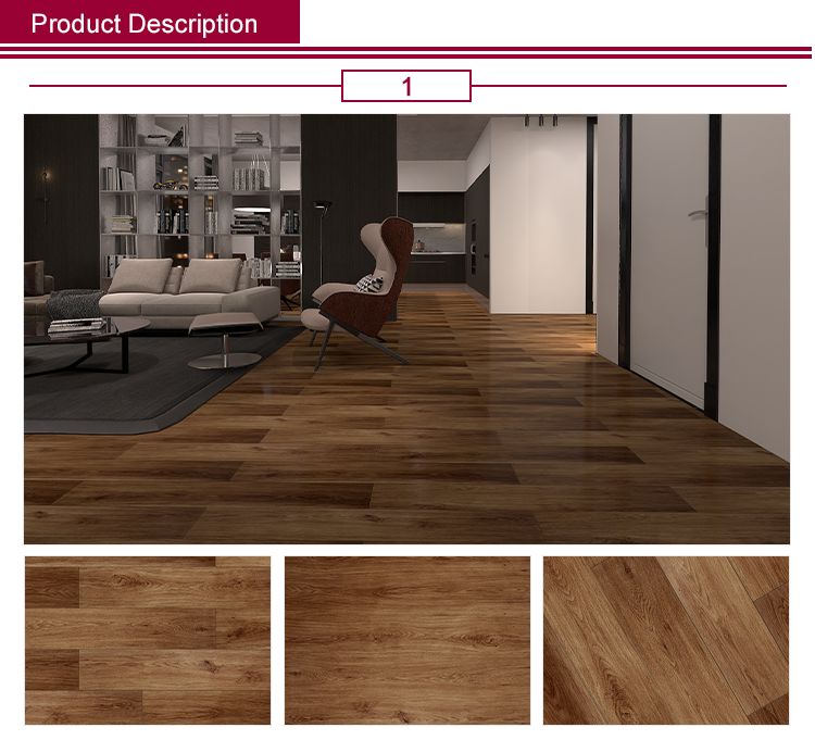 100% Formaldehyde-free Factory Direct Supply PVC Flooring High Gloss Anti-slip Waterproof Loose Lay Vinyl Flooring