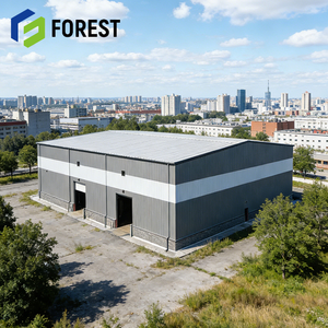 Entrepôt en structure métallique lourde à grande portée avec poutres en I, conception personnalisée européenne, isolation en laine de roche, résistant aux tremblements de terre du Texas - Product Image 1