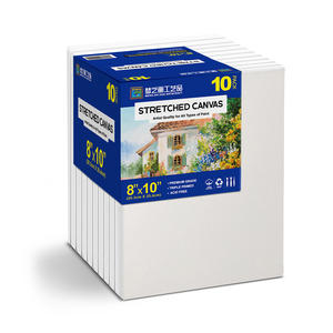 Confezione da 10 <span class=keywords><strong>tele</strong></span> <span class=keywords><strong>per</strong></span> <span class=keywords><strong>pittura</strong></span> 8x10 pollici, 100% cotone a triplo montatura in tela bianca <span class=keywords><strong>per</strong></span> <span class=keywords><strong>pittura</strong></span> a <span class=keywords><strong>olio</strong></span> e acrilico - Product Image 1