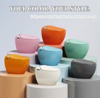 Toilette intelligente OEM ODM en forme d'œuf avec chasse d'eau automatique, télécommande, fixation au sol, séchage à l'air, lavage féminin, siège chauffant
