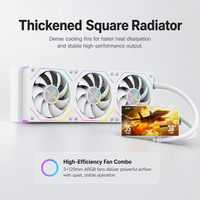Refroidisseur liquide AIO pour processeur de PC de jeu avec dissipateur thermique en cuivre et aluminium, écran LCD IPS magnétique de 5,5 pouces, 360 mm, pour LGA1851 1700 AM5