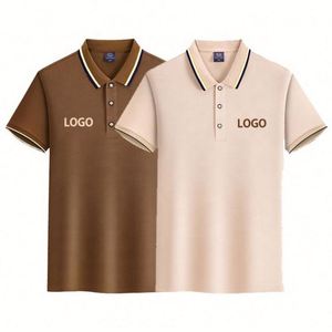 High Quality Men's for Polo T Shirts Competitive Price Non-Shrink Silk Polyester Fabric Custom Logo Printed - Product Image 1