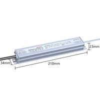 Controlador LED MWISH LPV-50-12 50W 12V 4.2A IP67 Impermeable AC-DC para Reflector, Farola, Iluminación Exterior, Jardín, Paisaje
