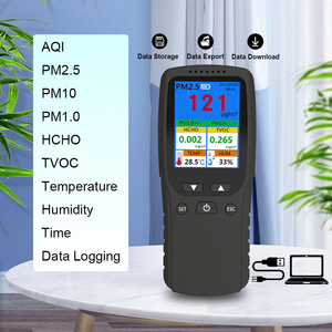PM2.5/PM1.0/PM10/HCHO/TVOCダスト用充電式ポータブルサポートデータストレージ大気質モニター工業用金属探知機 - Product Image 2
