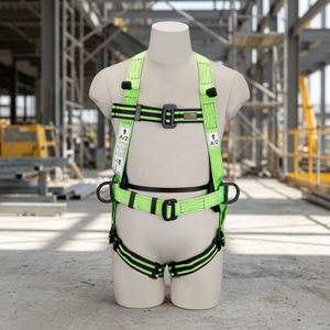 Harnais de sécurité complet réglable avec ceinture de protection antichute, anneaux en D pour taille, jambes et poitrine, équipement de sauvetage et d'escalade - Product Image 2