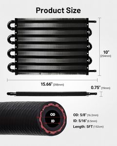 Nuovo Radiatore a Tubi a 8 File per Trasmissione Auto, Parti Anti-Surriscaldamento, Kit di Modifica Manuale per Trasmissione Auto 5/16" - Product Image 2