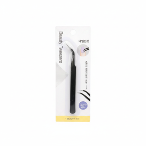 Pinzas curvas de precisión de acero inoxidable para uñas, herramienta profesional para extensiones de pestañas y arte de uñas con cuidado de cutículas, fabricada en Corea - Product Image 2