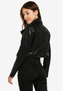 Bomber in pelle motociclista da <span class=keywords><strong>donna</strong></span> di nuovo stile - Product Image 2