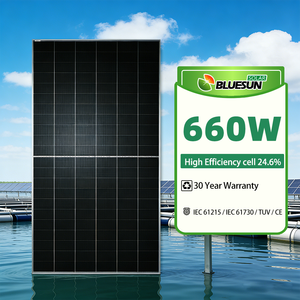 Panneaux solaires monocristallins photovoltaïques flexibles Bluesun à conversion d'énergie rapide, haute efficacité 24,6 %, 600, 640, 660 W - Product Image 2