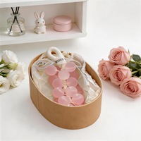 Kotak Hadiah Sabun Kristal Transparan Berbentuk Anggur Buatan Tangan untuk Wanita, Sabun Padat DIY dengan Desain Rumbai Anggur yang Realistis