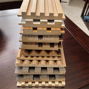 Pannello in <span class=keywords><strong>MDF</strong></span> Intagliato 3D con Doghe in <span class=keywords><strong>Legno</strong></span> Impiallacciato, Pannello Murale in PVC per Decorazione d'Interni - Product Image 5