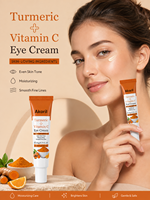 Crème Contour des Yeux Anti-Rides Akaril au Curcuma, Vitamine C, Acide Kojique et Collagène – Éclaircissante, Anti-Cernes, Anti-Poches – Soin Herbal pour la Peau