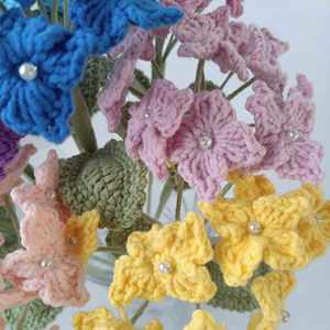 Vente flash - Bouquet de fleurs au crochet fait main - Décoration d'intérieur - Hortensia tricoté - Fleur artificielle - Product Image 3