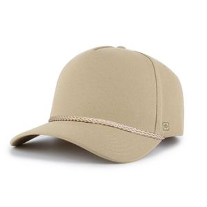 Casquette de baseball unisexe haut de gamme 5 panneaux en sergé 100 % coton, style sportif, avec logo brodé personnalisé et boucle métallique - Product Image 1