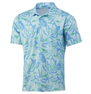 Camiseta de moda de alta calidad personalizada Impresión digital Tejido deportivo Camiseta de polo de golf de poliéster ajustada para hombre - Product Image 1