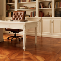 Parquet en chêne massif de style européen personnalisé, texture lisse brossée, système de pose par clic, pour villa, appartement, salon, hall, sous-sol