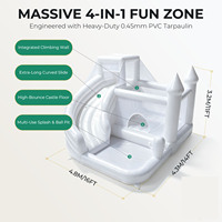 Château gonflable commercial en PVC 16x14x11FT pour fêtes/locations, avec souffleur, idéal pour l'extérieur et les jardins