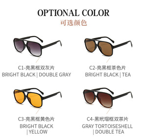 Sparloo 10196 lentes de Sol Nhựa Màu Vàng ống kính UV400 phân cực cá Kính mát phân cực phụ nữ và nam giới - Product Image 2