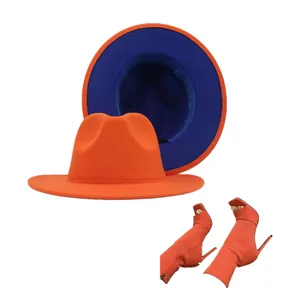 221206-1 유럽과 미국의 패션 가을과 겨울 민족 모직 모자 새로운 양면 컬러 매칭 재즈 모자
