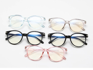 Giá Thấp Thời Trang Phụ Nữ Đàn Ông Cổ Điển Vòng Rõ Ràng Trong Suốt Ống Kính Quang Học Kính Mắt Khung Chống Ánh Sáng Màu Xanh - Product Image 5