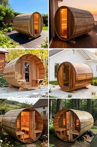 Temperaturregelungssystem <span class=keywords><strong>Bluetooth</strong></span>-Lautsprecher LED-Ambientebeleuchtung Intelligentes Bedienfeld Belüftungs-Fenster-Design Massivholz-Sauna - Product Image 4