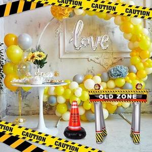 Barricade gonflable en PVC et cône de signalisation pour fête - Imperméable et léger - Product Image 3