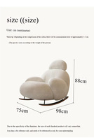 Fauteuil pouf inclinable en tissu pour salon, en forme de L, en coton, mobilier moderne pour la maison, confort doux