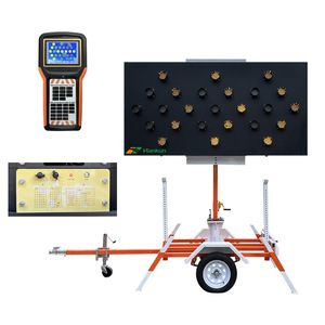 Panel de Señalización de Tráfico Solar Hankun con Pantalla LED, Montaje en Suelo, Lámina Reflectante IP65, Marco Q235 - Product Image 1