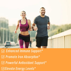 טבליות ויטמין C מותג פרטי לתמיכה חיסונית, מקדמות ספיגת ברזל, טבליות תוסף תזונה עם סמבוק ואבץ - Product Image 2