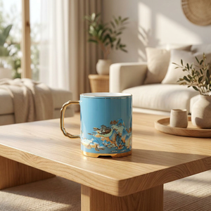 <span class=keywords><strong>Mug</strong></span> rétro en <span class=keywords><strong>porcelaine</strong></span> <span class=keywords><strong>fine</strong></span> de qualité supérieure, motif paysage 'Mille rivières et montagnes', isolé, grande capacité, élégant, pour café et thé - Product Image 1