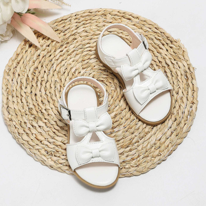 Sandalias de Verano para Niñas, con Lazo Blanco, Estilo Princesa, Punta Abierta, Suela Suave - Product Image 2