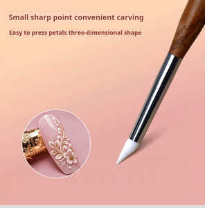 Stylo de sculpture en silicone à double tête pour nail art, outil professionnel de gaufrage pour salon de manucure, fournisseur de pinceaux pour nail art - Product Image 3