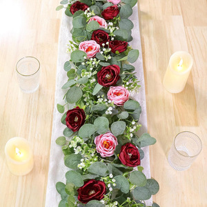 <b>Artificial</b> Camellia <b>Vines</b> 180cm Silk <b>Flower</b> Garland For Wedding Home Decor Greenery Bouquet - Product Image 4