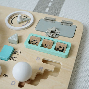 Juguete de volante de madera Nunukids, kit educativo Montessori de desarrollo cognitivo interactivo para niños pequeños de 0 a 3 años - Product Image 5