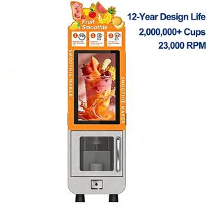 Distributeur automatique de milkshakes aux fruits, nettoyage automatique, Wi-Fi, 4G, gestion basée sur le cloud, paiement par carte de crédit, code QR, acier inoxydable, centre commercial - Product Image 1