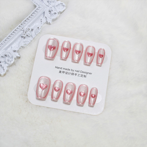 <span class=keywords><strong>Uñas</strong></span> Postizas Hechas a Mano con Diseño de Ojo de Gato 3D, 30 Piezas, Tallas XS, S, M, <span class=keywords><strong>Uñas</strong></span> Acrílicas de Lujo, Gruesas, con Logotipo Personalizado, Caja de Empaque al por Mayor - Product Image 2