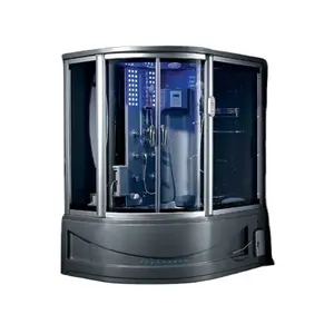 Cabina <span class=keywords><strong>de</strong></span> Ducha <span class=keywords><strong>de</strong></span> <span class=keywords><strong>Vapor</strong></span> Independiente Moderna <span class=keywords><strong>de</strong></span> Acrílico <span class=keywords><strong>con</strong></span> <span class=keywords><strong>Hidromasaje</strong></span>, 8 Jets, Cascada LED y Spa, Garantía <span class=keywords><strong>de</strong></span> 3 Años - Product Image 1