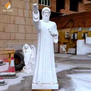 Estatuas religiosas de mármol talladas a mano personalizadas de alta calidad de San Pedro y San Pablo