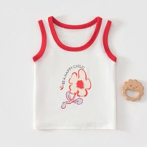 Débardeur sans manches en modal pour bébé, imprimé dessin animé, pour filles, vêtements d'été - Product Image 1