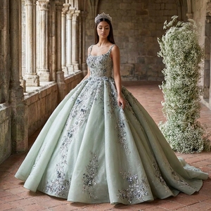 Robes de Quinceañera Lsany253 – Robe de Soirée sans Manches, Dos Nu, Grande Jupe Traînante, Performance Scénique, Jupe de Princesse Jancember - Product Image 1