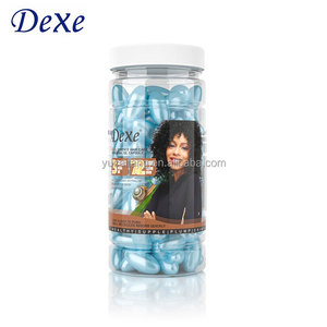 Dexe En stock Huile capillaire à la <span class=keywords><strong>vitamine</strong></span> <span class=keywords><strong>E</strong></span> Sérum capillaire Capsules hydratantes <span class=keywords><strong>pour</strong></span> <span class=keywords><strong>cheveux</strong></span> 60 gélules molles dans une bouteille - Product Image 1