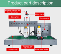 Vente en gros 30-120mm Bouteilles Can Sealer Semi-automatique Induction Électrique Feuille d'Aluminium Couvercle Machine de Scellage Continu