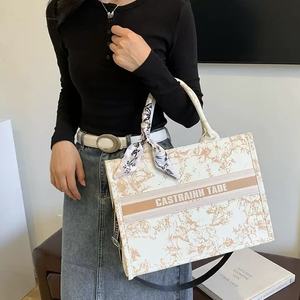 Bolso Tote con Estampado Floral para Mujer con Asa de Bufanda - Product Image 3