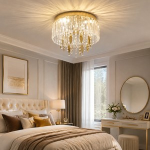 Plafonnier LED personnalisé pour bureau à domicile, couloir, allée, décoratif, 3 couleurs changeantes, plafonnier en cristal - Product Image 3