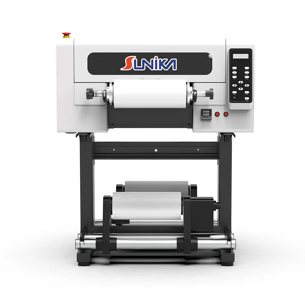 Impresora Sunika 30cm UV DTF Impresión de etiquetas de cristal Epson I3200 Cabezal de impresión Tinta CMYK A3 A4 Tela Impresora de inyección de tinta de PVC 30cm