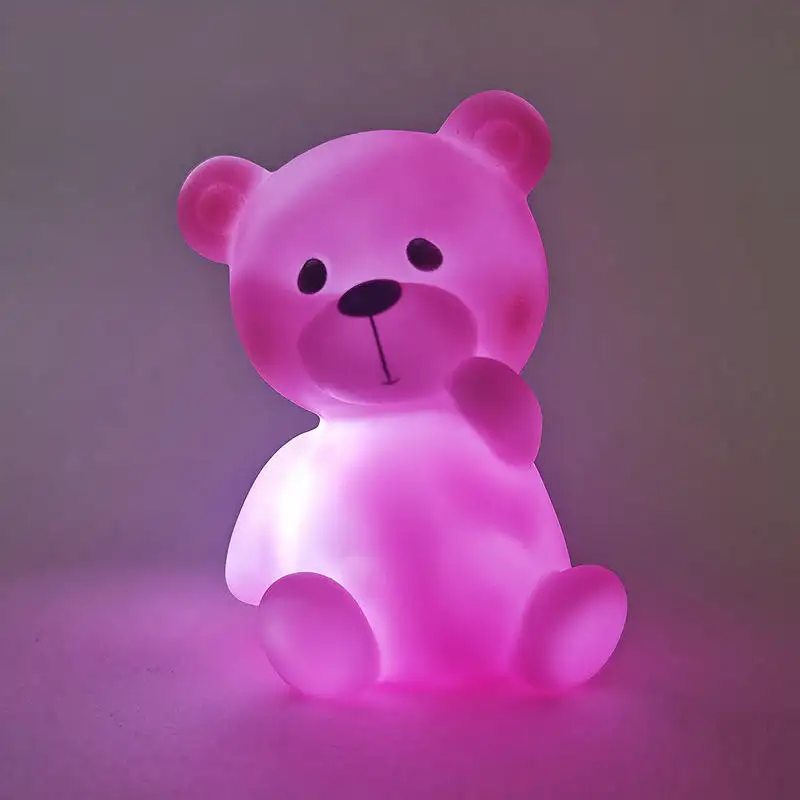 Boyid-oso de dibujos animados para niños, luz Led nocturna creativa para el hogar, decorativa, lámpara de noche para bebé