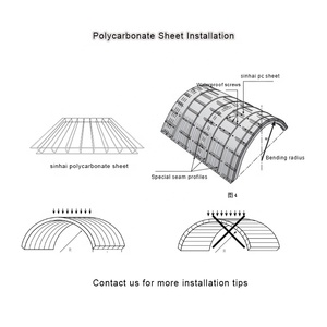Feuilles solaires en polycarbonate et feuilles en relief PC Feuille de toiture creuse à double couche pour une utilisation en extérieur dans le bâtiment et l'hôtel - Product Image 5