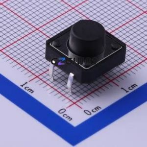 TC-1103-B-G Tactile Switch Through hole Component THT-4P,12x12mm Switch Single Pole Single Throw Round Button 1.6N Through Hole - Product Image 1
