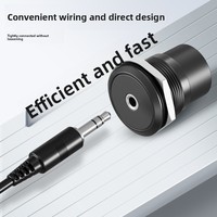 22mm Metall-Einbaubuchse 3,5mm Audio-Klinkenbuchse mit Anschlusskabel für RV Marine Auto Audio-Modifikation